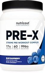 Nutricost Pre-X Xtreme Pre-Workout Powder, Blue Raspberry