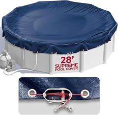 Round Winter Pool Cover, Navy Blue, 28 ft