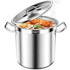 Large Stainless Steel Stock Pot 35QT