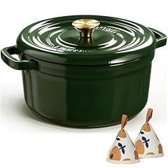 Overmont 5QT Enameled Cast Iron Dutch Oven