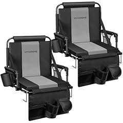 VIVOHOME Portable Stadium Seats with Back Support