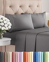 Queen Size 4 Piece Sheet Set - Dark Grey
