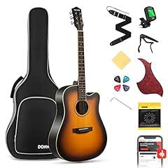Donner Full Size Cutaway Acoustic Guitar Bundle