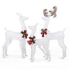 Shintenchi LED Lighted Christmas Deer Family Decorations