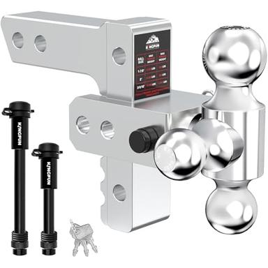 Adjustable trailer hitch