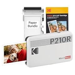 KODAK Mini 2 Retro Portable Photo Printer Bundle, White