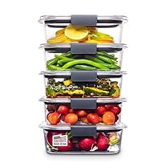 Rubbermaid Brilliance Food Storage Containers, Set of 5