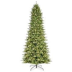 Puleo International 12' Pre-Lit Slim Fraser Fir Tree