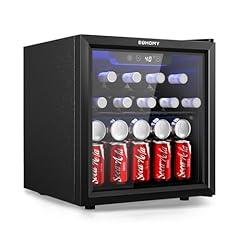 EUHOMY 48 Can Beverage Refrigerator with Glass Door