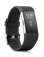 Fitbit Charge 2 Fitness Wristband, Black, Large
