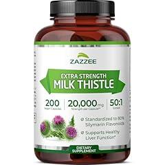 Zazzee Organic Milk Thistle 20,000 mg, 200 Vegan