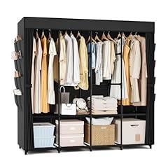 BrFoYu Portable Wardrobe Closet with Cover
