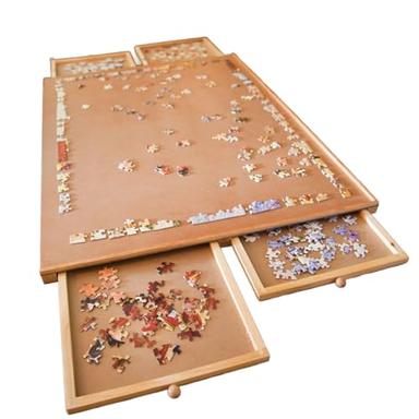 puzzle board with drawers
