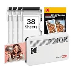 Mini 2 Retro Portable Photo Printer Bundle, White