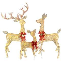 Lighted Christmas Reindeer Set, 5ft Outdoor Decor