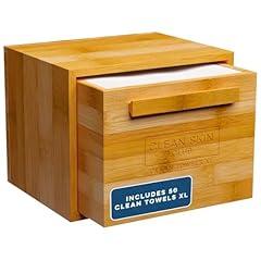 Bamboo Box with Drawer & Towels