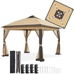 Yaheetech Pop Up Gazebo with Solar LED Lights