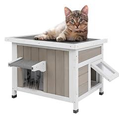 Outdoor Cat Shelter with Open Roof