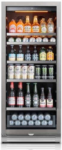 mini fridge with glass door