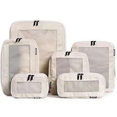 Aerotrunk Travel Compression Packing Cubes (6-Pack, Beige)