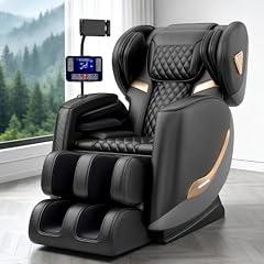 Massage Chair Full Body Zero Gravity, 10-Point Deep Kneading, 4-Motor System, 14 Airbags, Heating for Lumbar & Calves, Bluetooth Speaker, Touch Screen Controller, Adjustable Leg Rest for Home Office