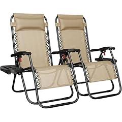 Yaheetech Zero Gravity Reclining Lounge Chairs Set