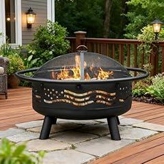BreezZ 32 Inch Metal Fire Pit