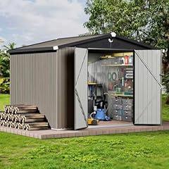 Sannwsg 10x8 FT Metal Outdoor Storage Shed