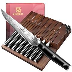 Piklohas Steak Knives Set with Organizer