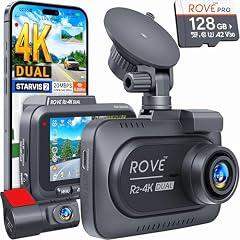 ROVE R2-4K Dual Dash Cam with 128GB Card