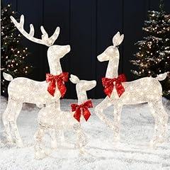 Best Choice 4ft Lighted Christmas Deer Set