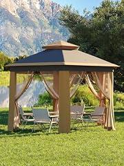 GarveeLife Hexagonal Pop Up Gazebo with Netting