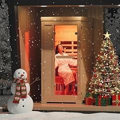 ENSTVER Infrared Wood Sauna for Home & Gym