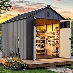 YITAHOME Outdoor Storage Shed with Floor