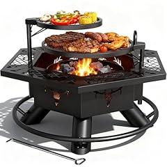 BALI OUTDOORS Fire Pit with BBQ Grill