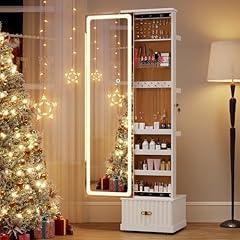 Lvifur Jewelry Cabinet with LED Mirror