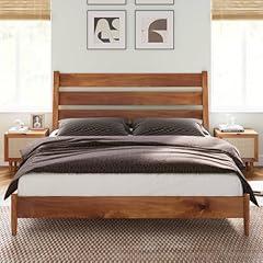 Amerlife King Solid Wood Platform Bed Frame
