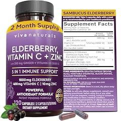 Viva Naturals Elderberry Immune Support Supplement