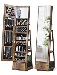 Nicetree Rotatable Jewelry Cabinet with Mirror
