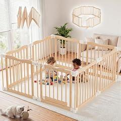 BlueWood Foldable Wooden Baby Playpen
