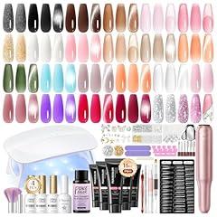 PEACECOLOR Poly Nail Gel Kit with Drill and UV Light