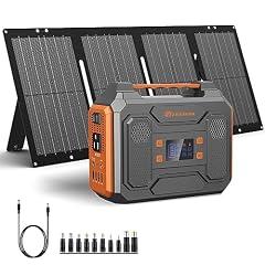 ZeroKor 300W Portable Solar Generator with 60W Foldable Solar Panel