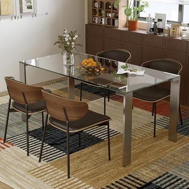 glass top dining table