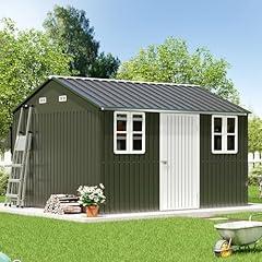 VanAcc Galvanized Steel Outdoor Storage Shed