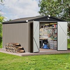 Sannwsg Outdoor Metal Storage Shed