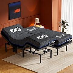 Amada Adjustable Bed and Gel Memory Foam Mattress Set