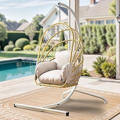YITAHOME Rattan Wicker Hanging Egg Chair