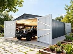 ELOMBR Metal Garage Shed 20x13 FT
