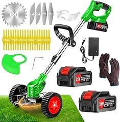 Cordless Weed Wacker 21V with Wheels