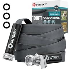 100ft Garden Hose, Ultra Lightweight All-Weather Water Hose, Durable & Flexible, Built-in Valve, Leak-free Connections, TPU Water Hose, Drinking Water Safe